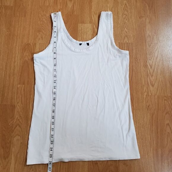 Halogen Scoop Neck Tank Top size Large in White - Picture 9 of 11